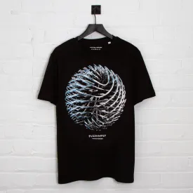037 Disco Psychedelia Front Print - Tshirt - Black