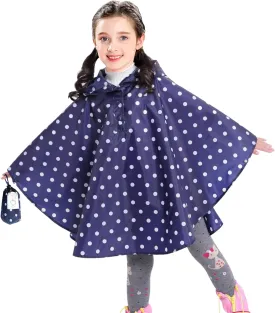 AIWUHE Kids Rain Poncho Cartoon Raincoat Jacket Cute Rain Coat Toddler Boys Girls Rain Cape Light Waterproof Hoodie Outwear