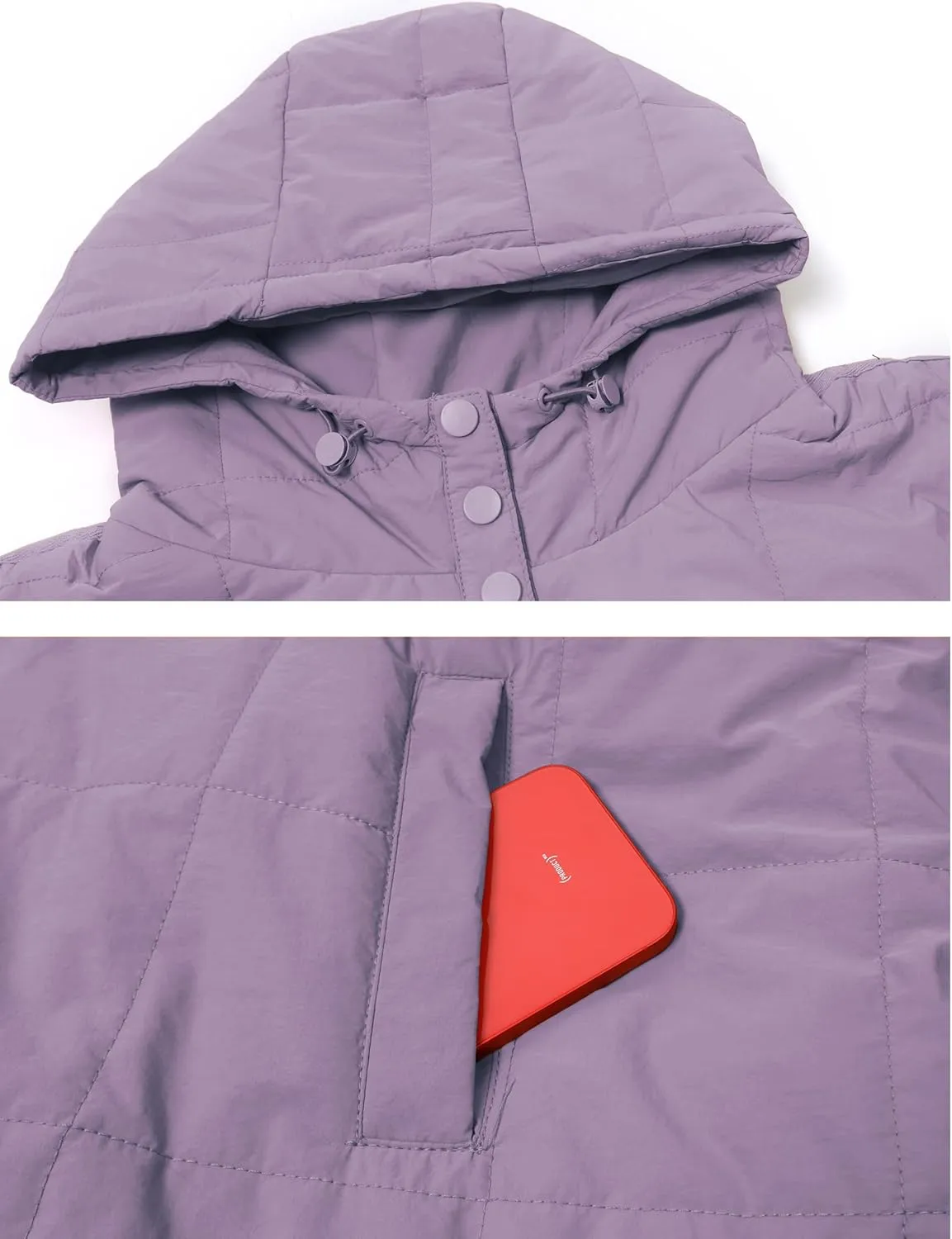 AMEBELLE Women's Oversized Hooded Puffer Jacket Quilted Jackets for Women Lightweight Winter Warm Padded Hoodies Coat