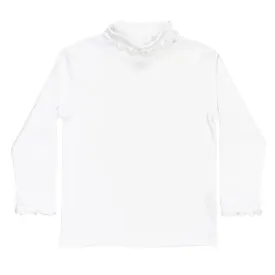 Bailey Boys White Knit-Ruffled Turtle Neck