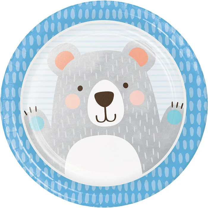 Birthday Bear Party Paper Plates (8/Pkg)