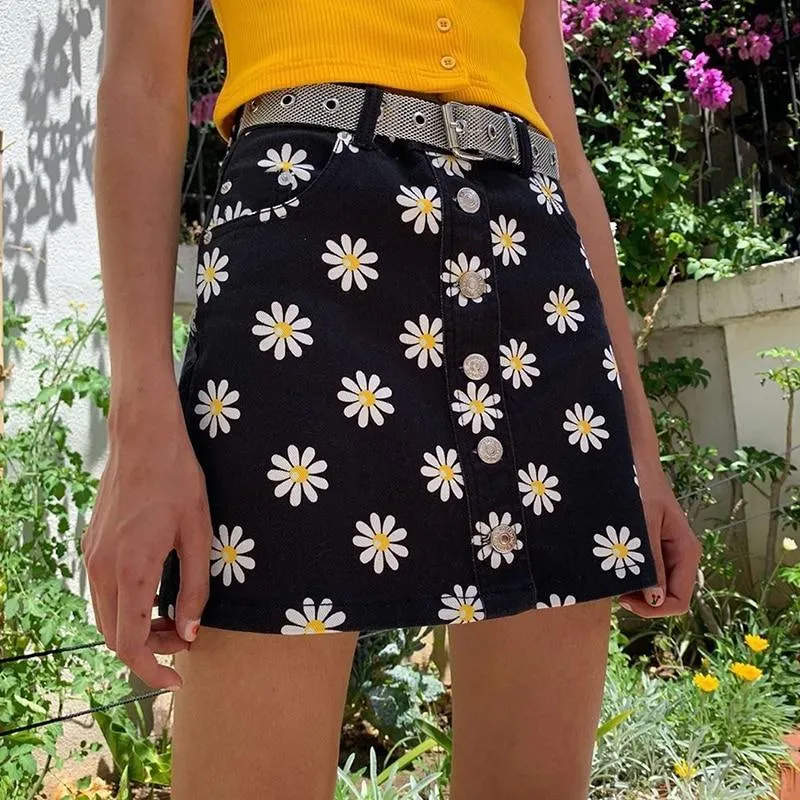 Black Skirt With Pink Hearts