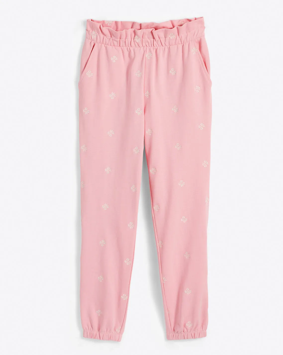 Bobbie Sweatpants in Pink Embroidered Viola