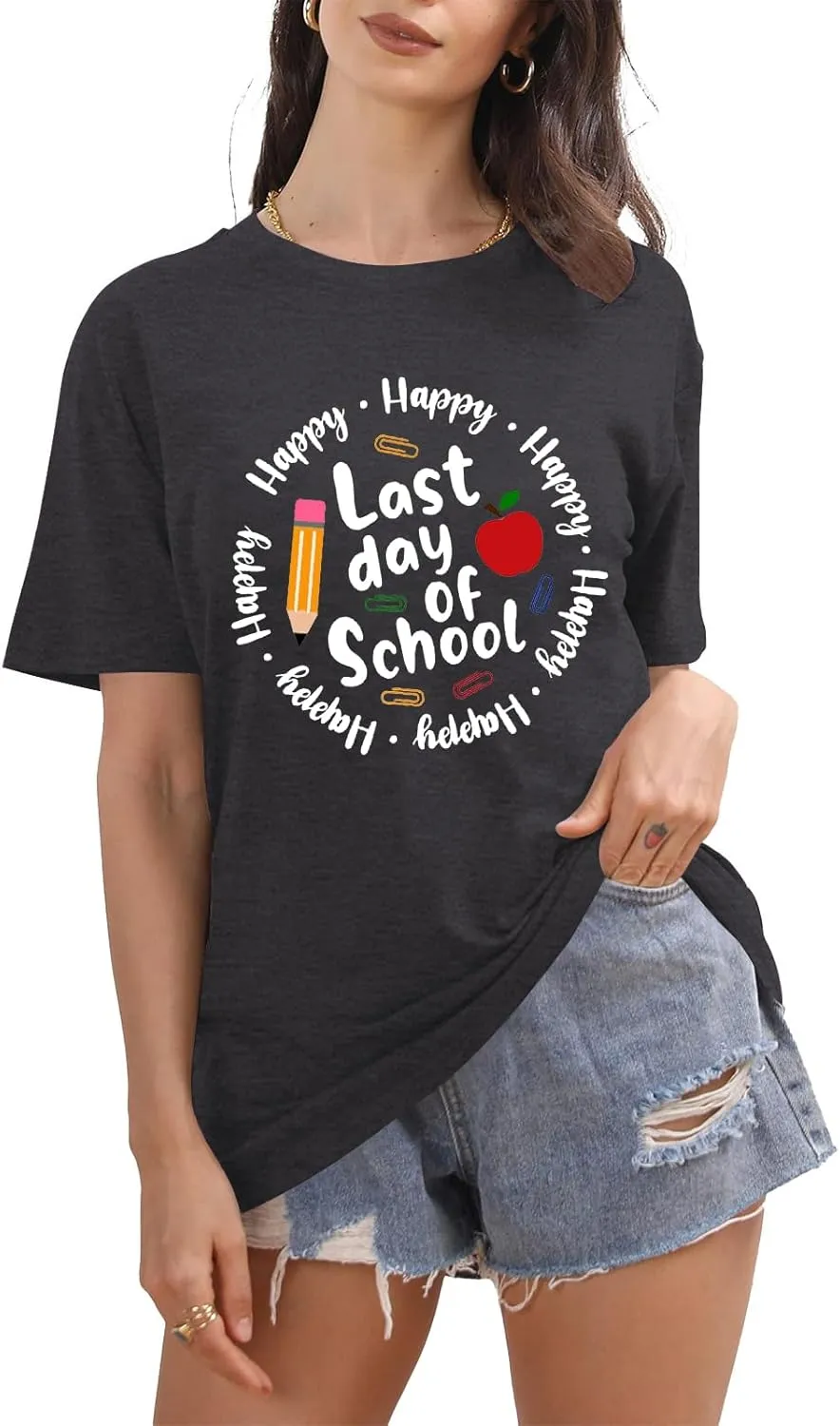 Bruh We Out Teachers Shirt Women Last Day of School Tee Shirt Schools Out for Summer Tshirt Casual Tops