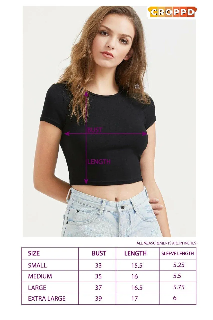 Butterfly Graphic Printed White Crop Top