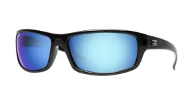 Calcutta Prowler Black Frames - Blue Mirror Lens - Polarized Sunglasses