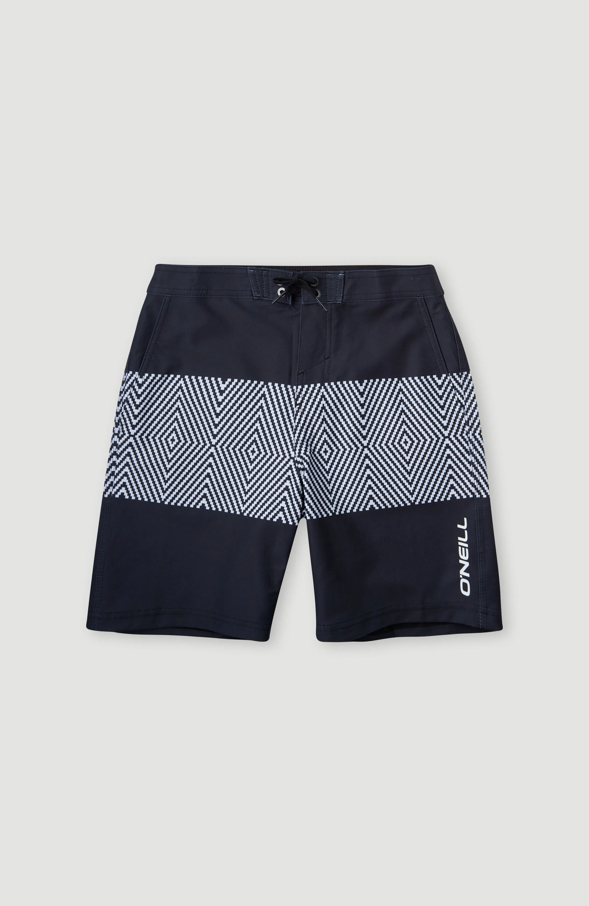 Cali Block 13'' Swim Shorts | Black & White SNSC