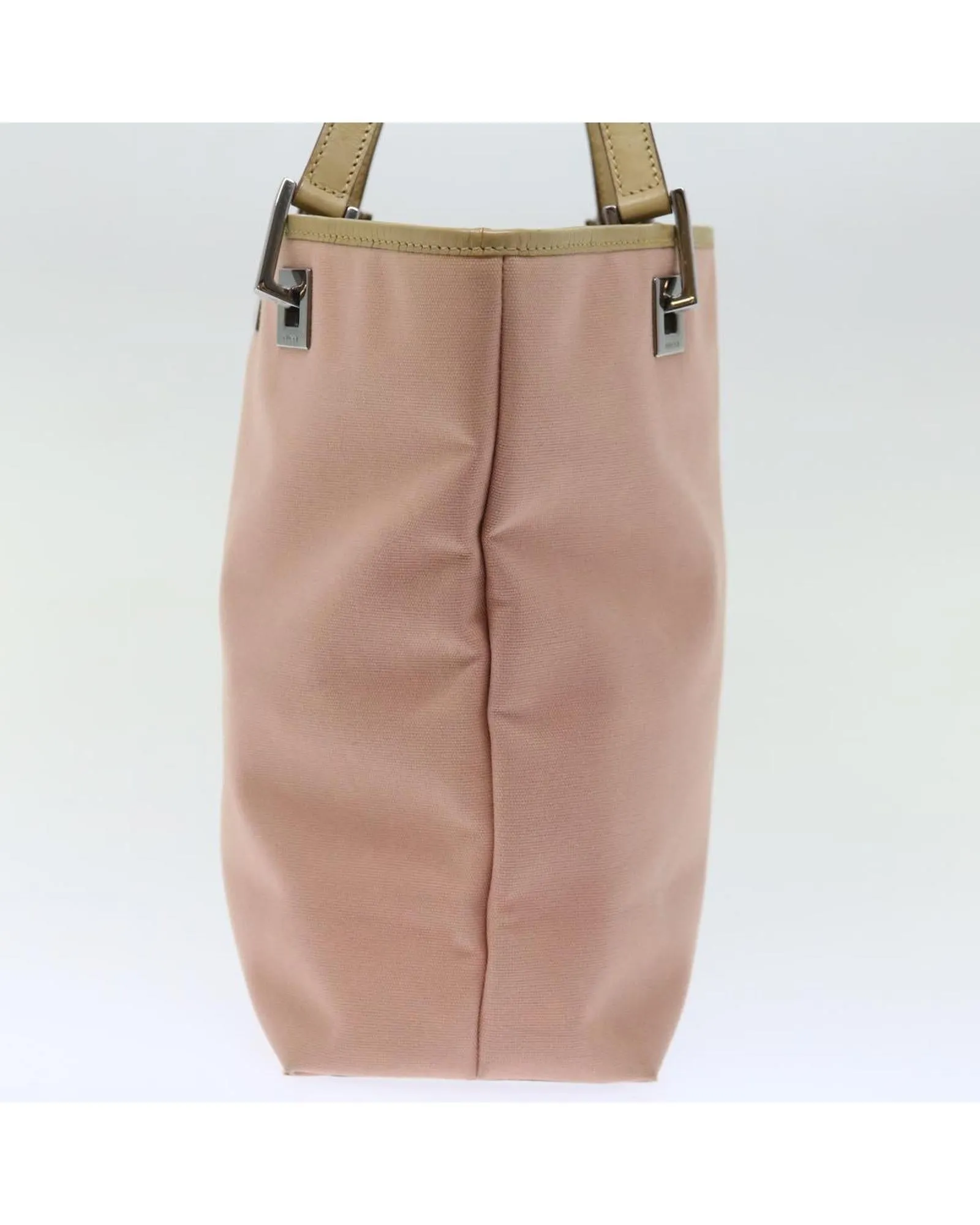 Canvas Pink Shoulder Bag with Shoulder Drop and Accessory