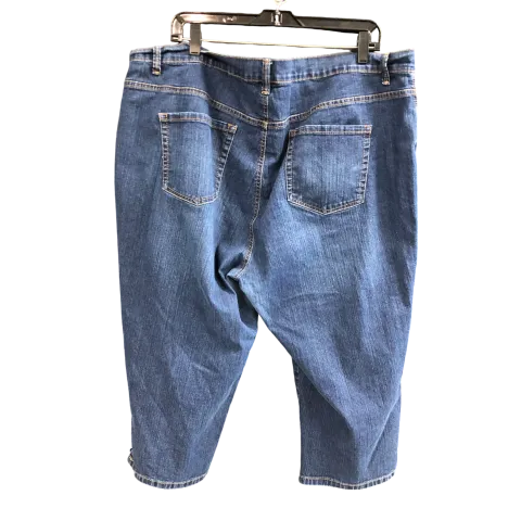 Capris By Gloria Vanderbilt In Denim, Size: Xxl