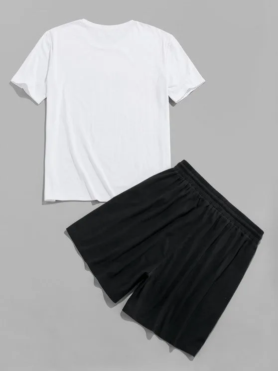 Cartoon T Shirt And Shorts