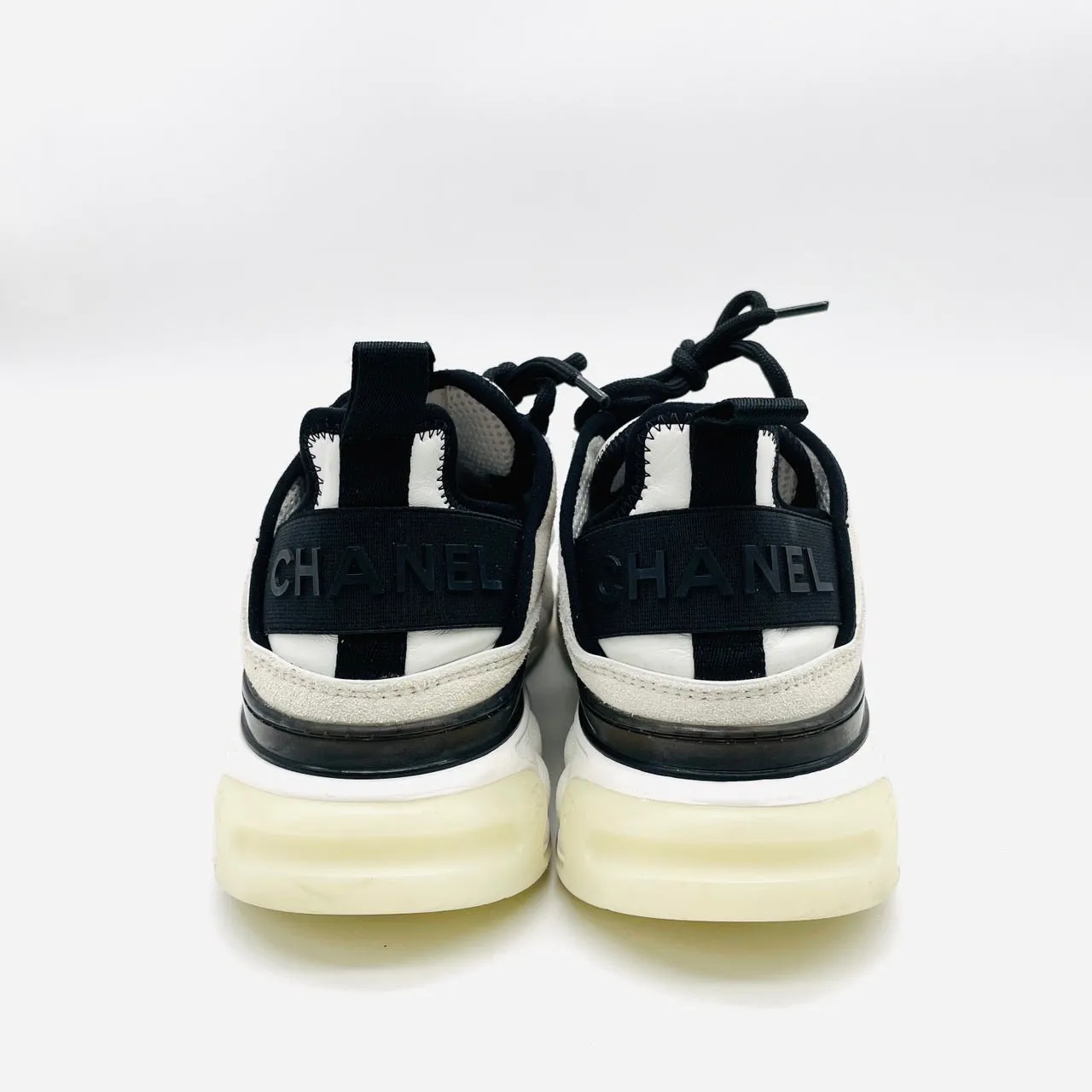 CHANEL Sneakers G45331 White Black Suede