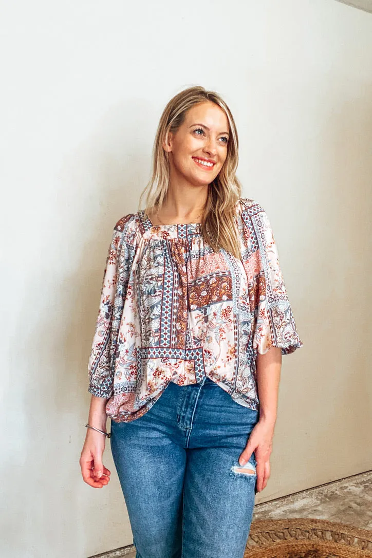 Ciara Multiprint Top