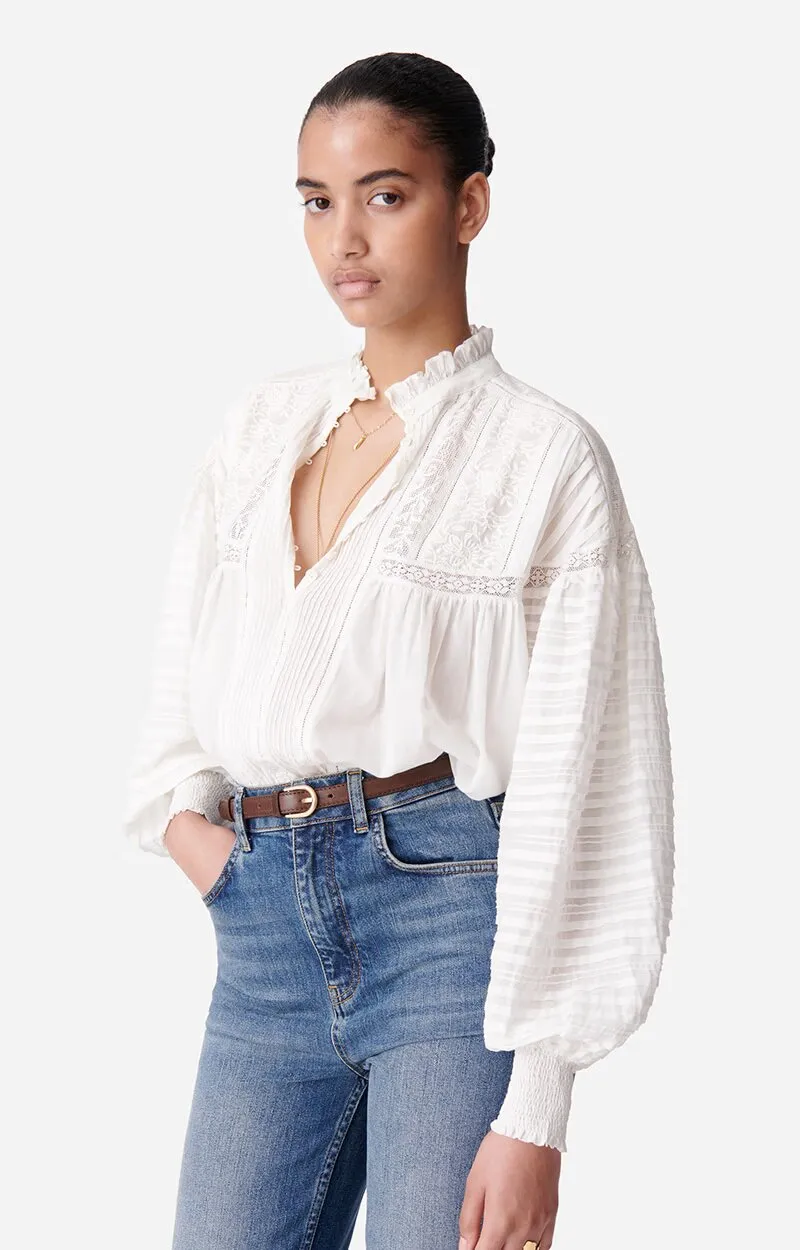 Dahlia Blouse in White