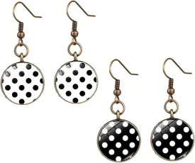 Dainty Colorful Spot Earrings Timestone Retro Multicolor Cartoon Sweet Dangle Earrings for Womens Friends Gitfs