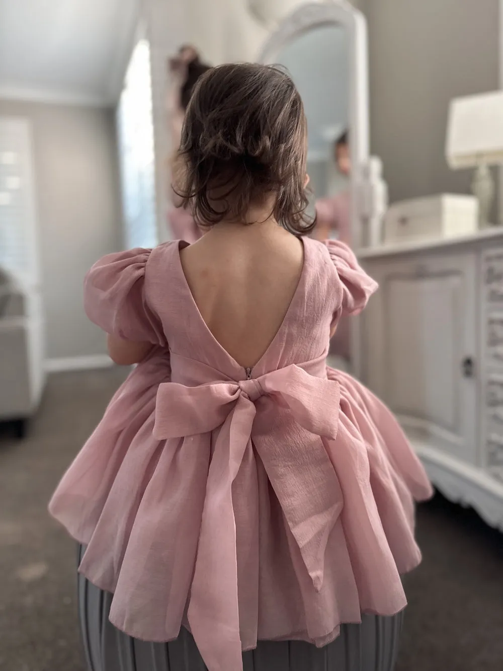 Delia Dusty Pink Baby Dress