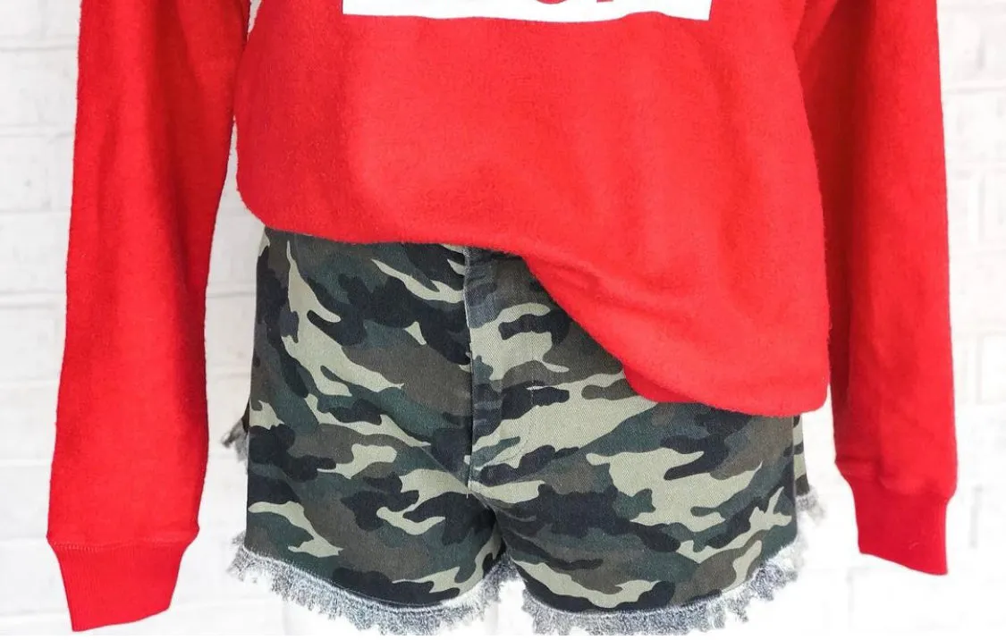 Denim Camo Short