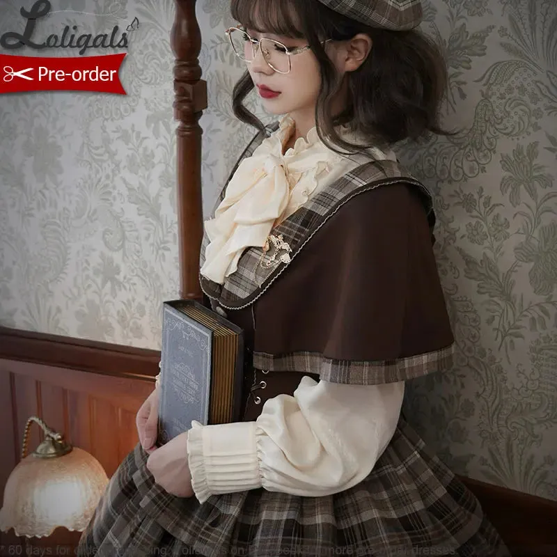 Detective School ~ Vintage Long Sleeve Lolita Blouse by Alice Girl ~ Pre-order