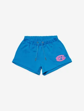 Diesel Girls Logo Shorts in Blue