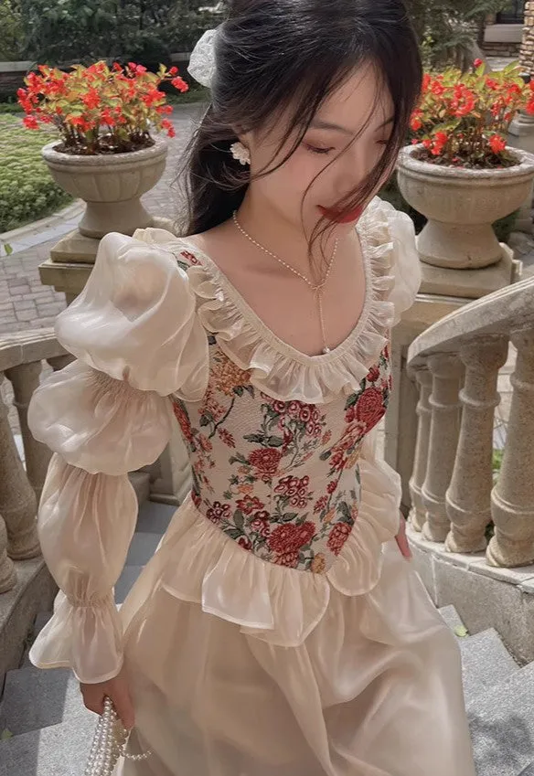 Dreamy Floral Corset Dress [Extended sizes]