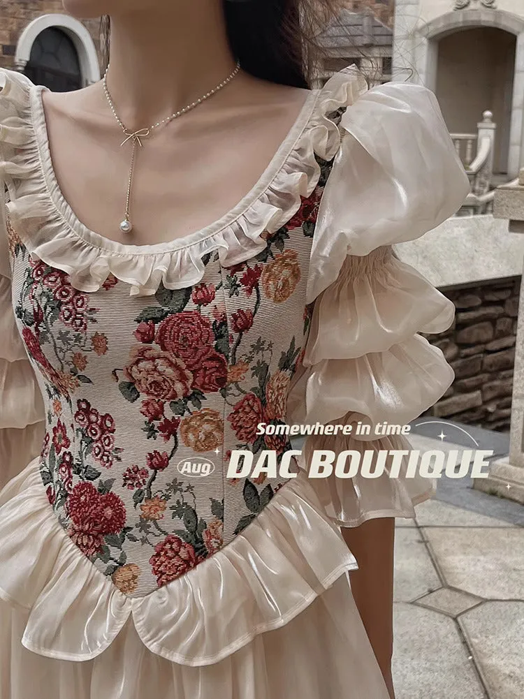 Dreamy Floral Corset Dress [Extended sizes]
