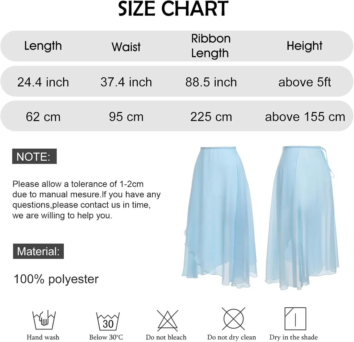 EASTBUDDY Ballet Skirt Women Sheer Long Dance Wrap Skirt for Adult Girls Chiffon Skirts with Adjustable Tie Waist