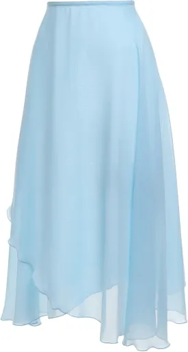 EASTBUDDY Ballet Skirt Women Sheer Long Dance Wrap Skirt for Adult Girls Chiffon Skirts with Adjustable Tie Waist