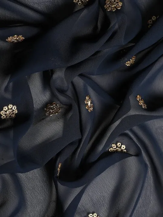 Embroidered Floral Zari Saree
