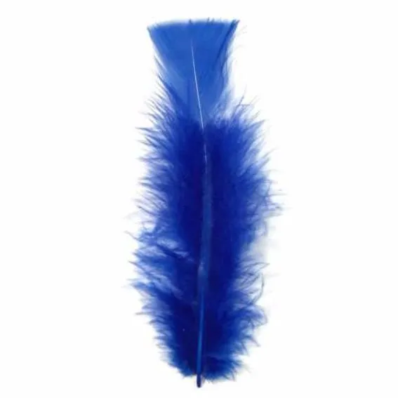 Flat Top Marabou Feather Pack 10 grams - Royal Blue