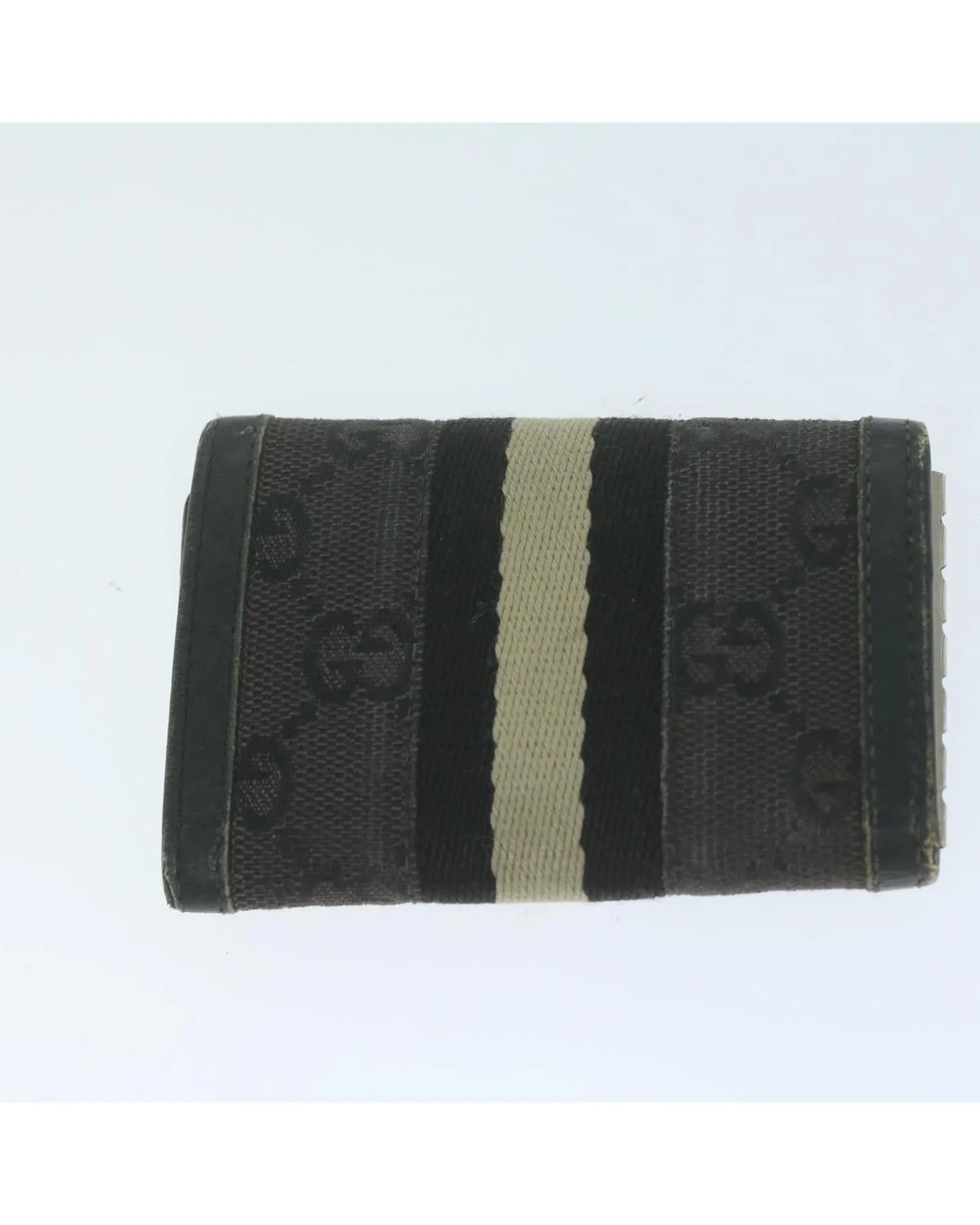 GG Canvas Leather Key Case Set with 5 Compartments.