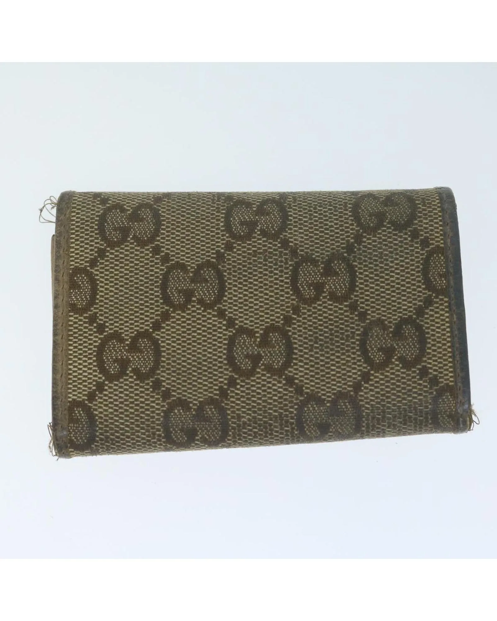 GG Canvas Leather Key Case Set with 5 Compartments.