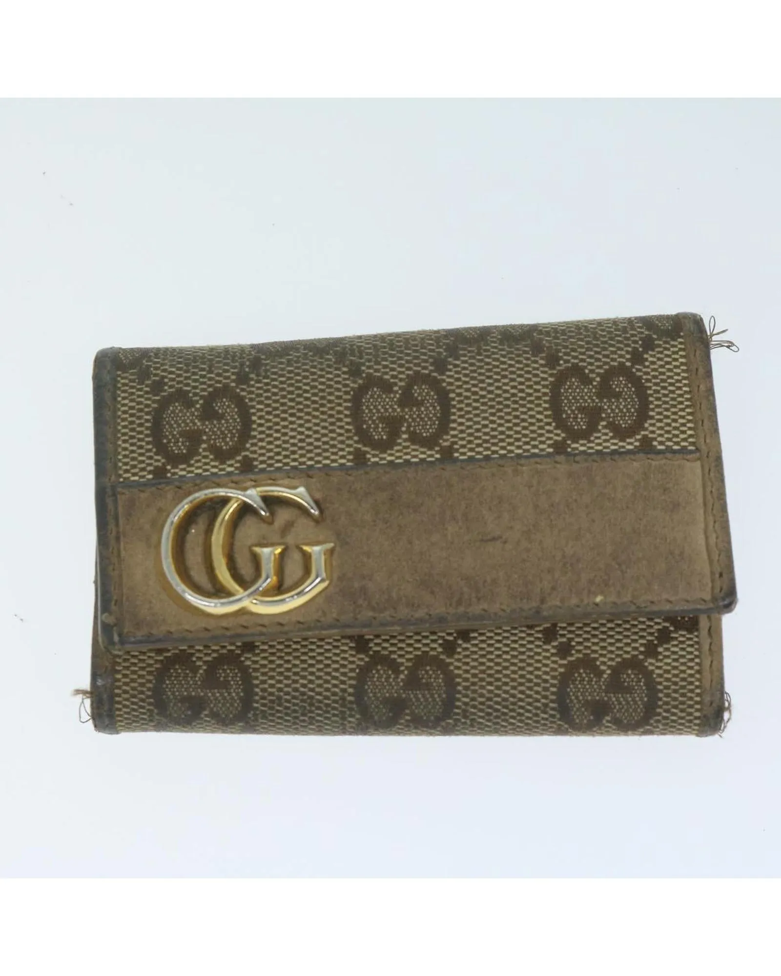 GG Canvas Leather Key Case Set with 5 Compartments.