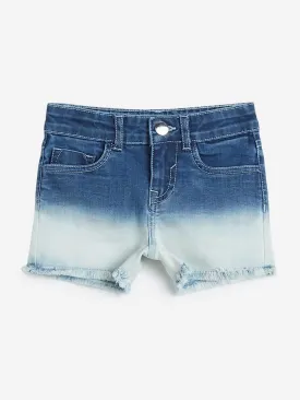 HOP Kids Light Blue Dip-Dye Denim Shorts