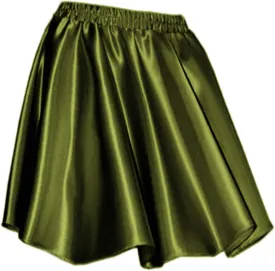 Indian Trendy Women's Basic Versatile Satin Flared Casual Mini Skater Skirt