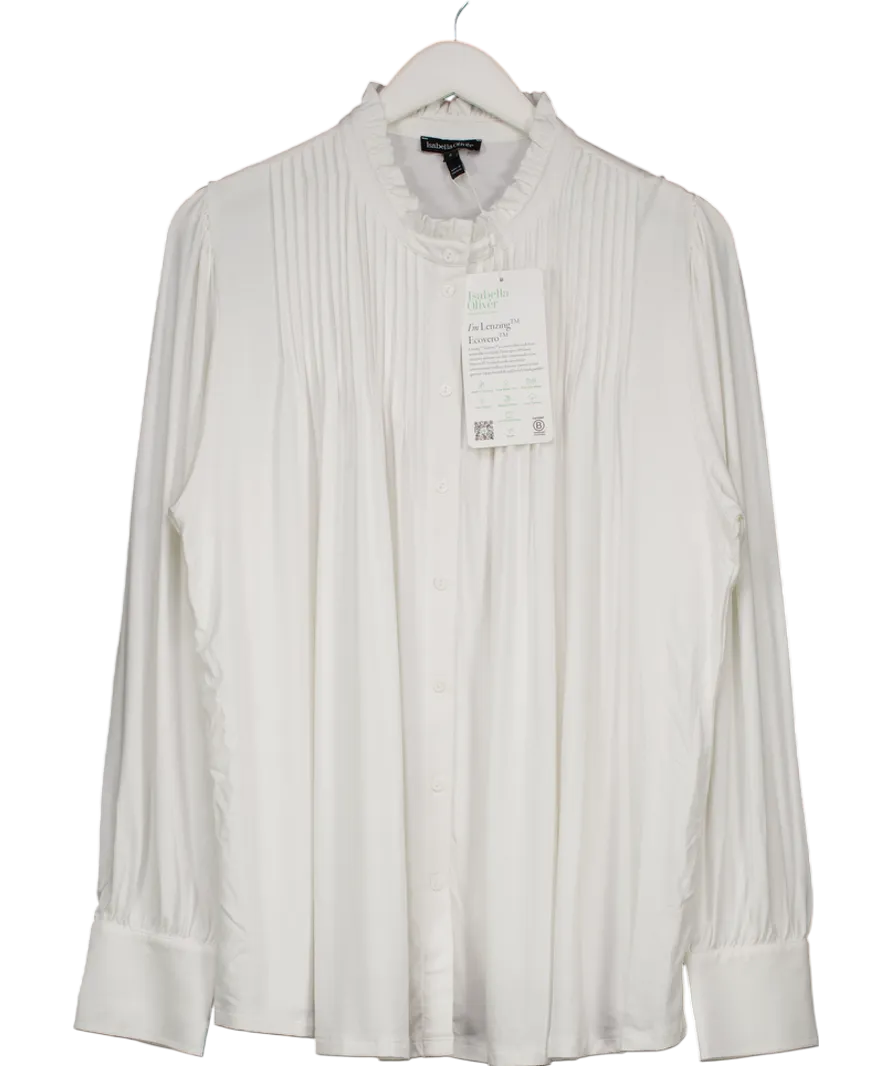Isabella Oliver White Imogen Maternity Blouse UK 12