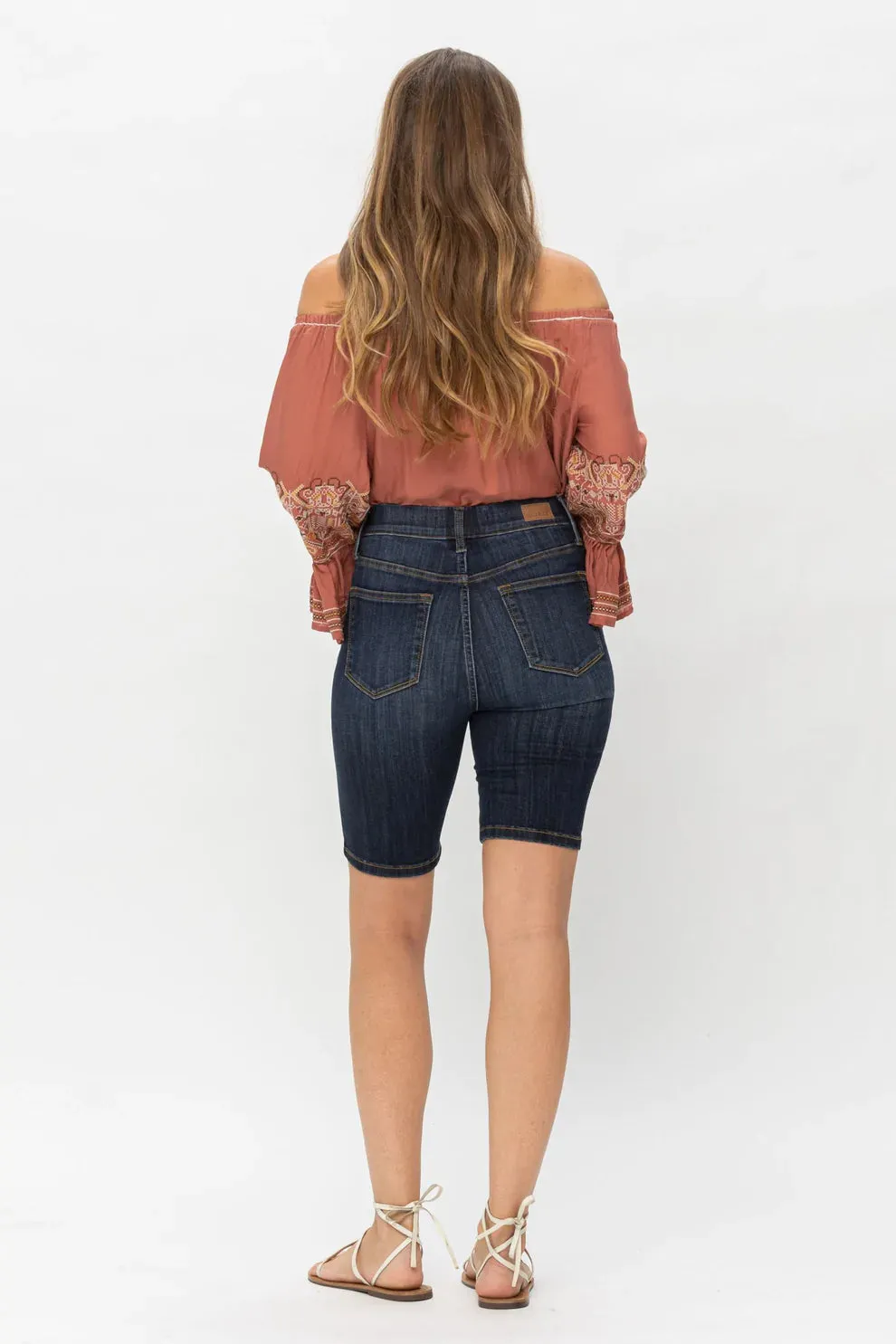 Judy Blue HW Pull On Biker Shorts