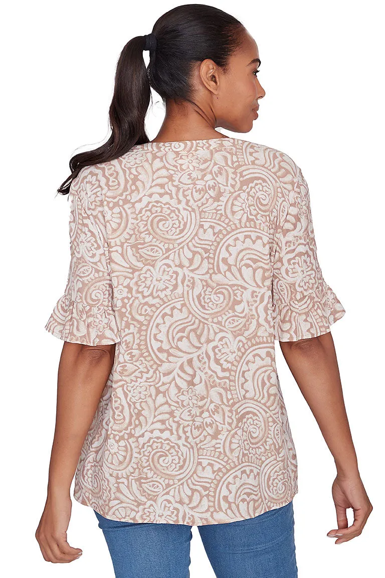 Keep It Natural Garden Gauze Blouse