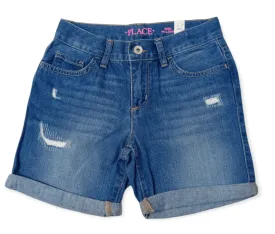 [Kids] Girls Short - Place - Blue Jeans (Folded)