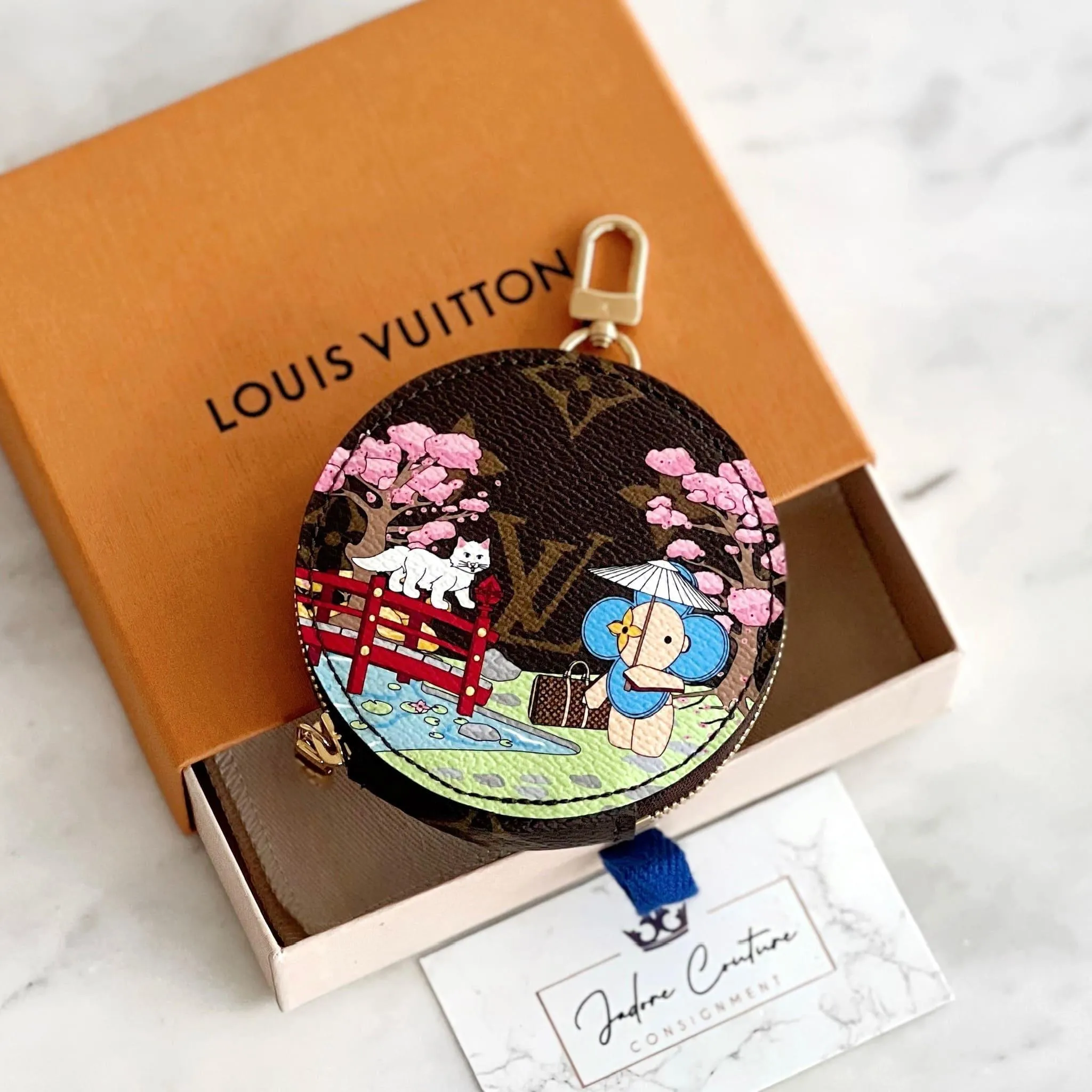 Louis Vuitton 2021 Christmas Monogram Japanese Garden Round Coin Purse