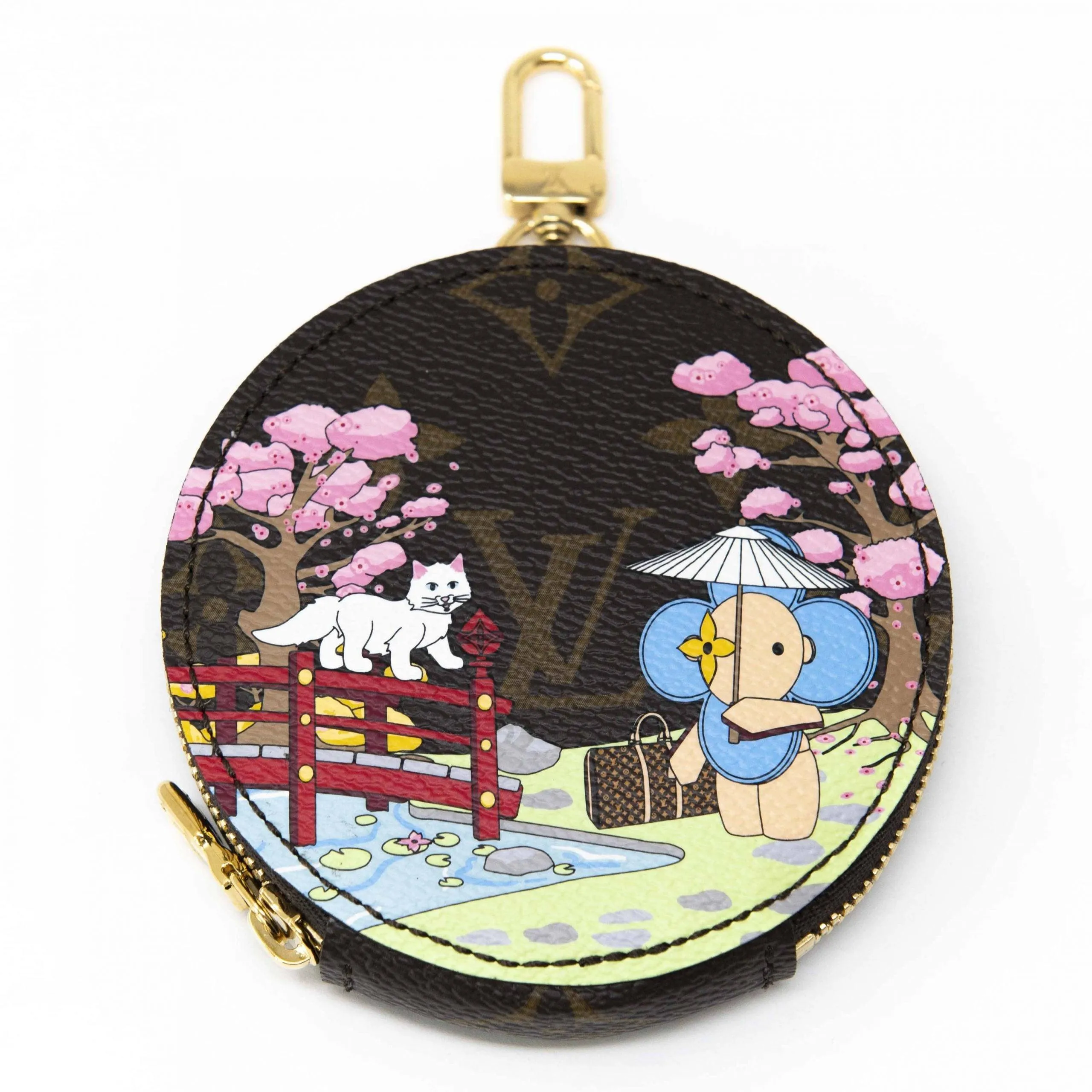 Louis Vuitton 2021 Christmas Monogram Japanese Garden Round Coin Purse