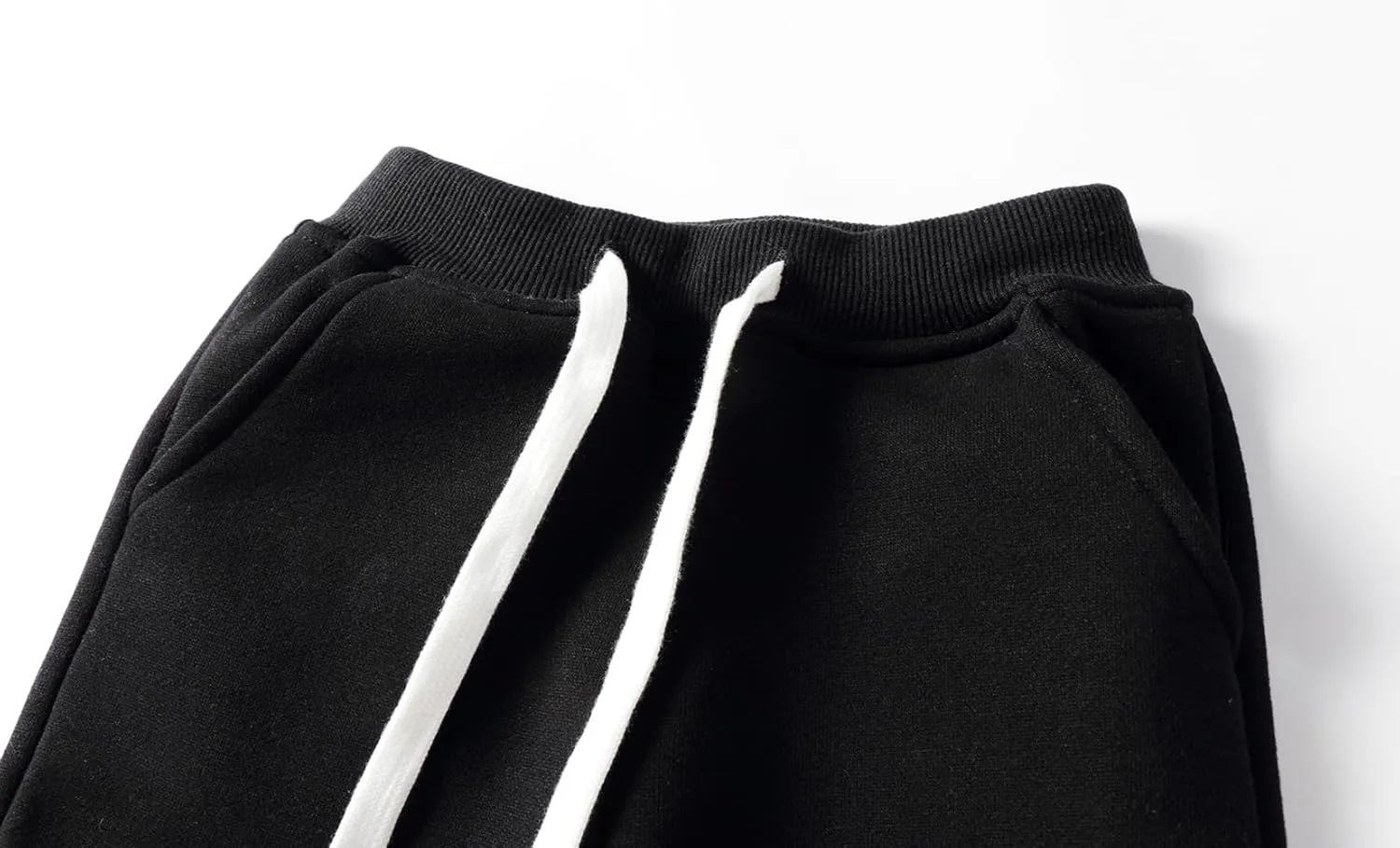 Mud Kingdom Girls Boys Drawstring Sweatpants Solid Colors Elastic Waist Slant Pockets 2-10 Years