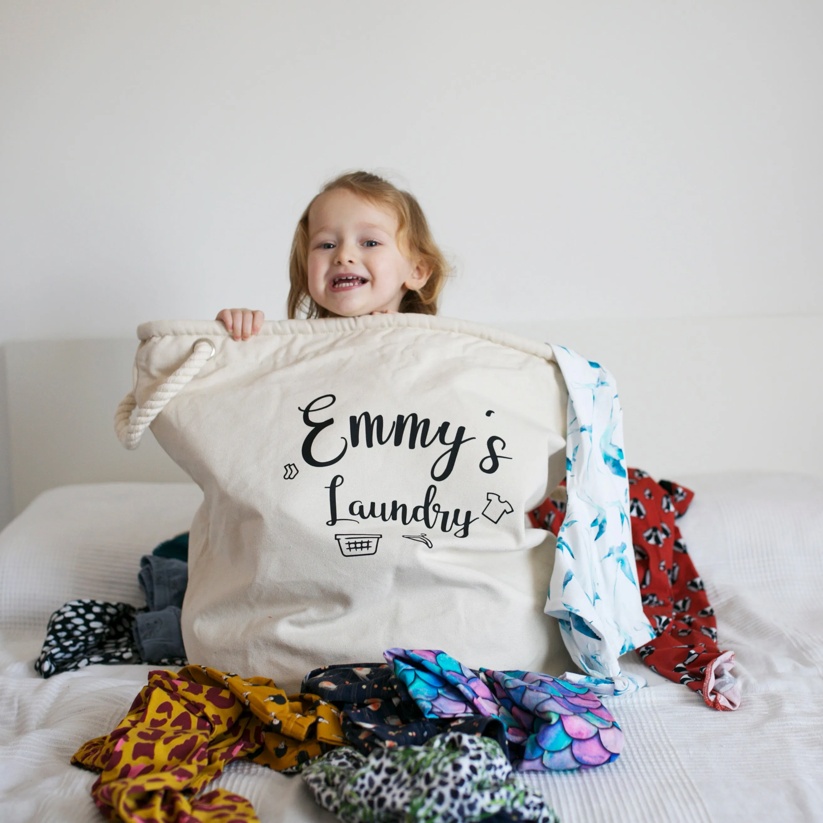 Personalised Canvas Rope Toy Basket