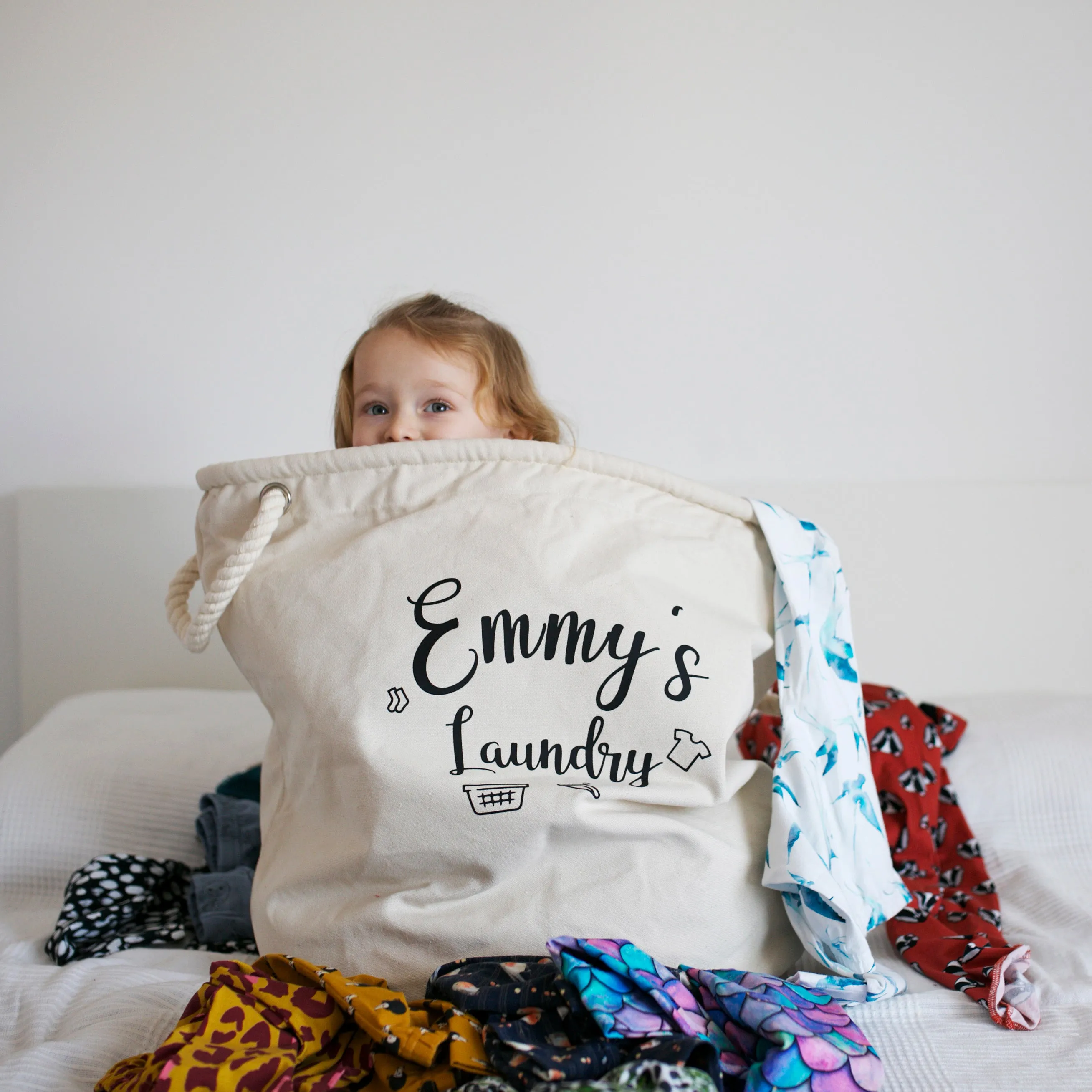Personalised Canvas Rope Toy Basket