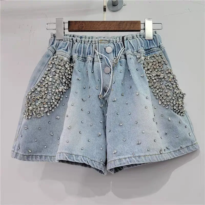 Pre Order:  Vintage Diamond High Waist Denim Shorts
