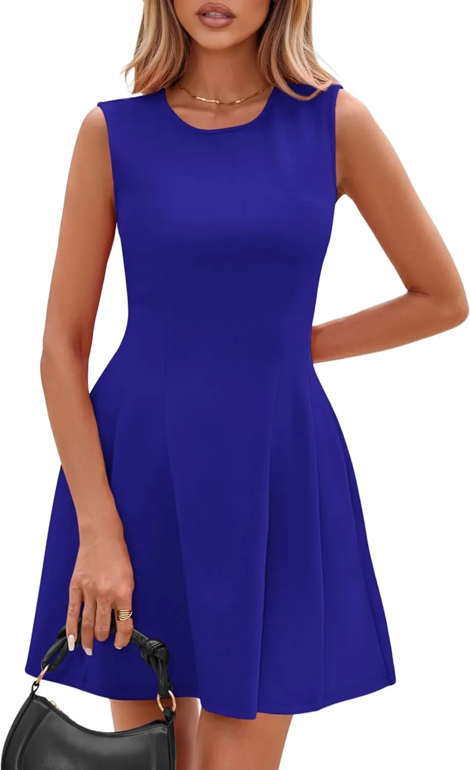 PRETTYGARDEN Women's Short Summer Dress 2025 Elegant Classy A Line Sleeveless Tank Graduation Cocktail Party Mini Dresses