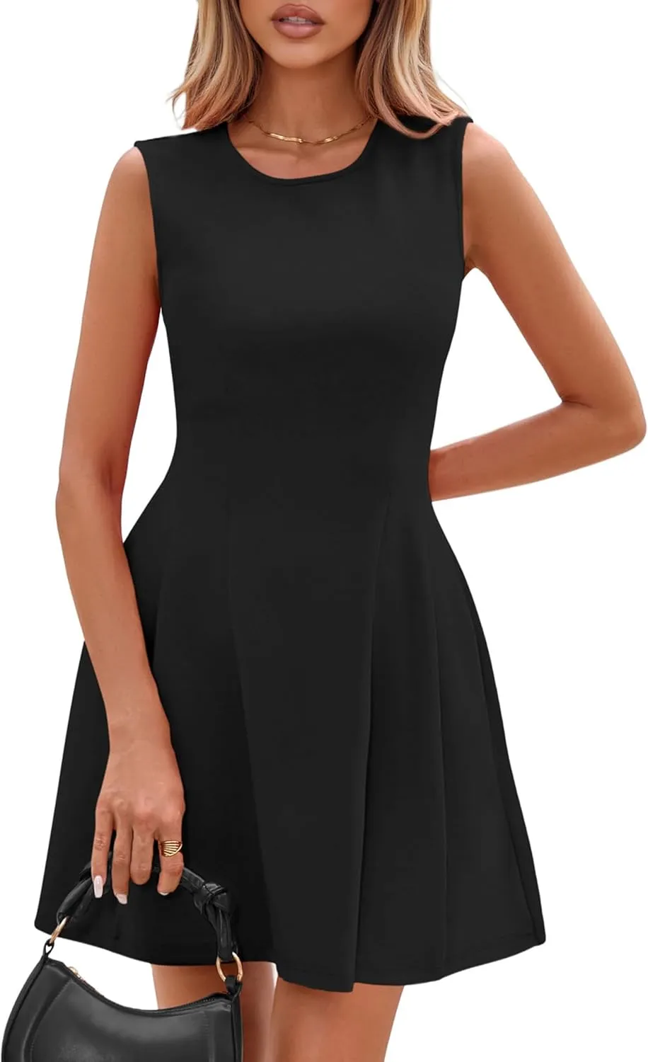 PRETTYGARDEN Women's Short Summer Dress 2025 Elegant Classy A Line Sleeveless Tank Graduation Cocktail Party Mini Dresses