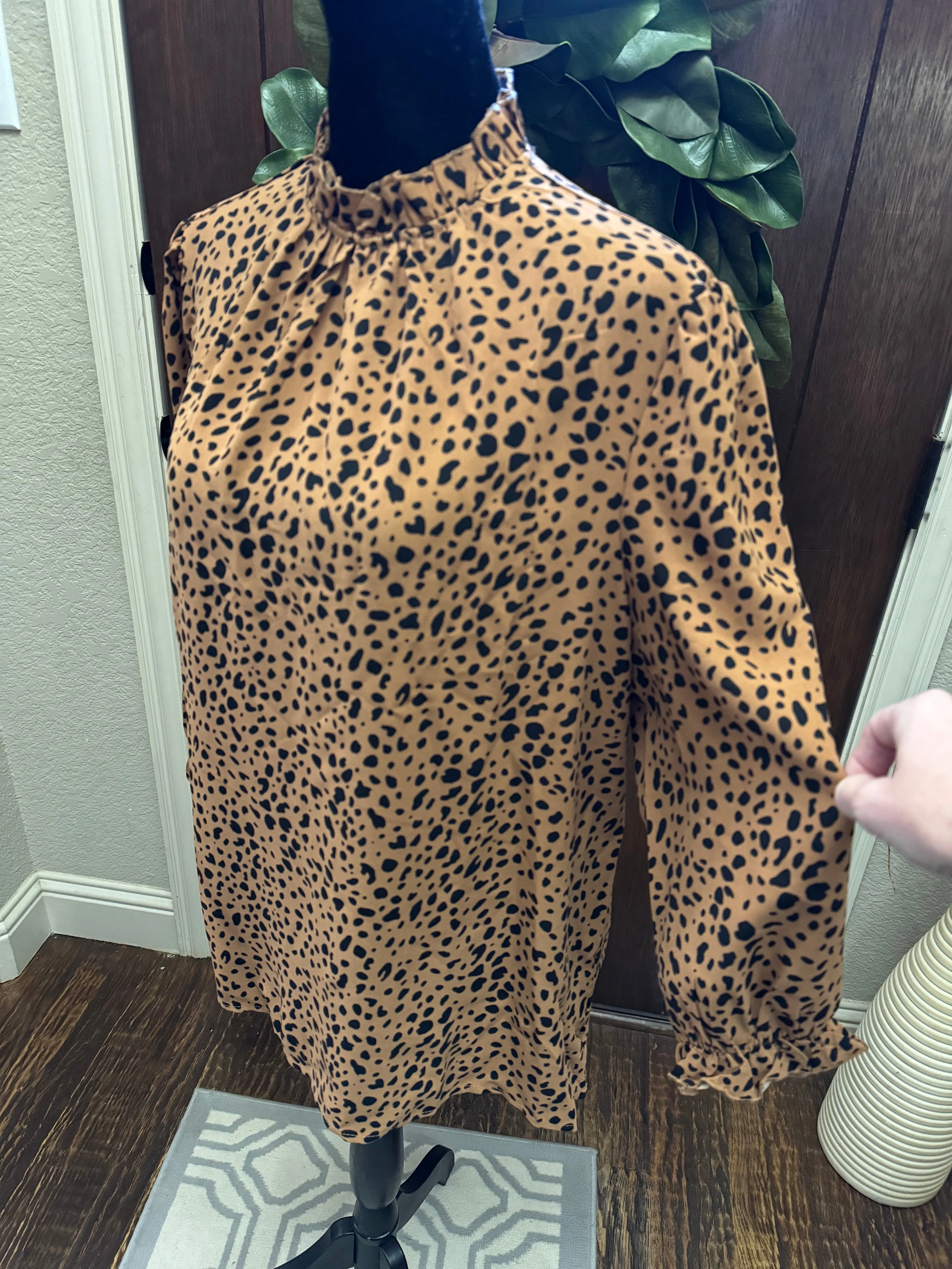 Spotted Crew Blouse