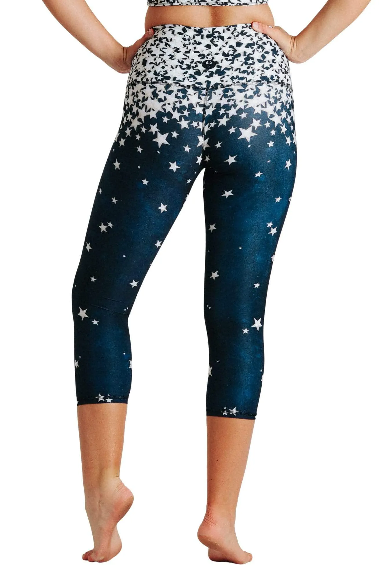 Star Struck Printed Yoga Crops