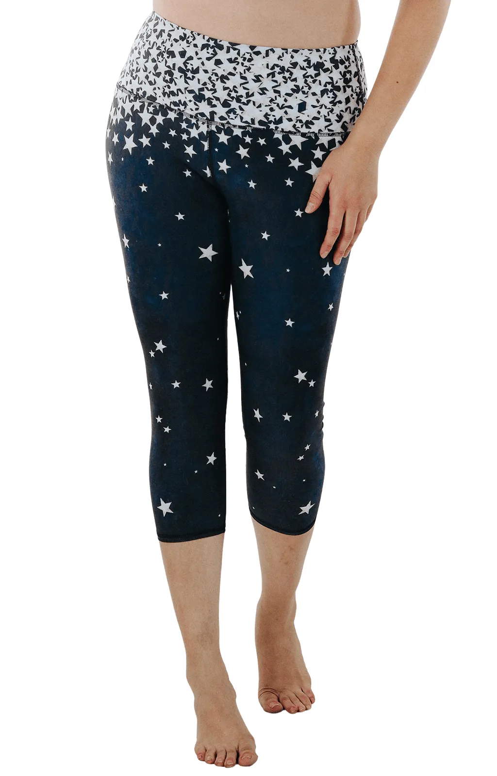 Star Struck Printed Yoga Crops