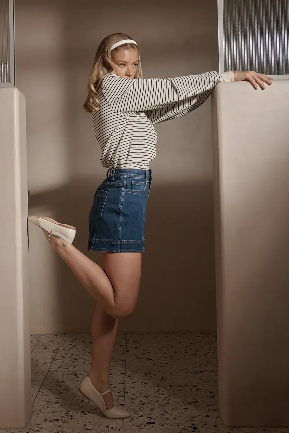 Sydney Shorts in Mid Washed Blue