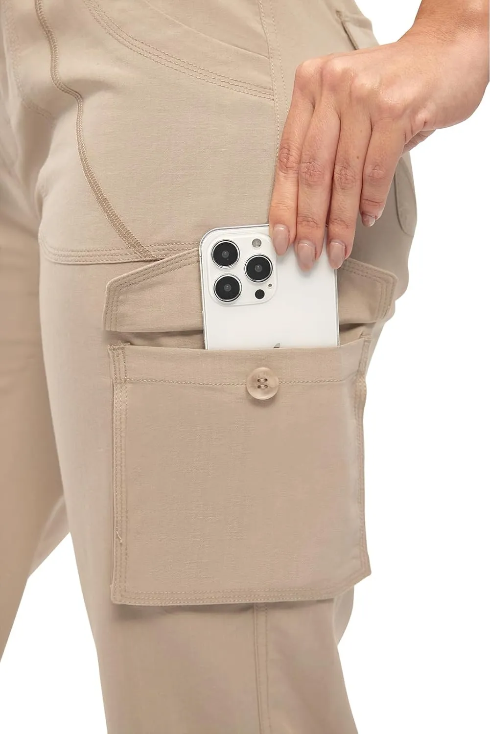 TBMPOY Womens Cargo Capris Lightweight Hiking Pants 6 Pockets Quick Dry Casual Outdoor Trip Loose Shorts Cropped Cotton